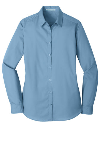 Ladies Long Sleeve Carefree Poplin Shirt - LW100