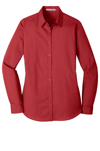 Ladies Long Sleeve Carefree Poplin Shirt - LW100  - HHHC